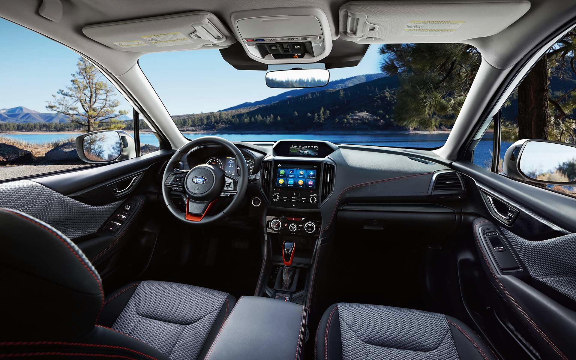 The interior and front dash of the 2022 Forester. | River City Subaru in Huntington WV