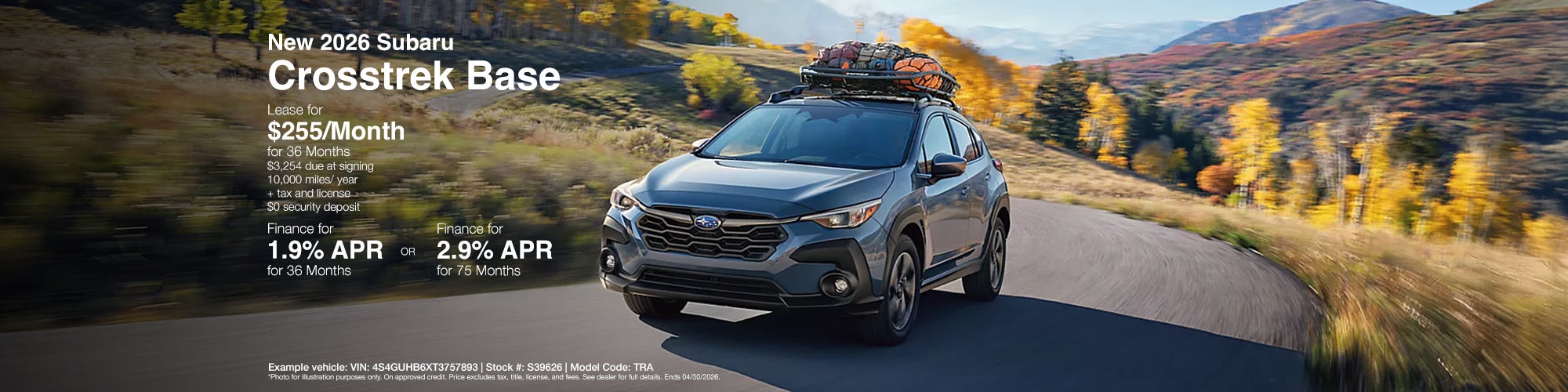 April Crosstrek Offer