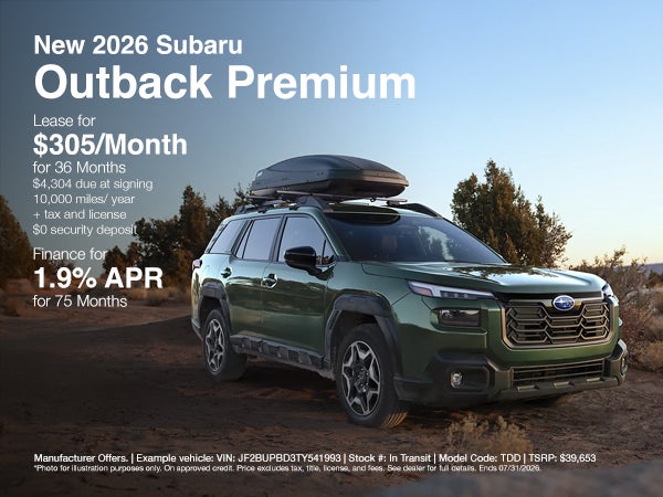 New 2026 Outback Premium Offer