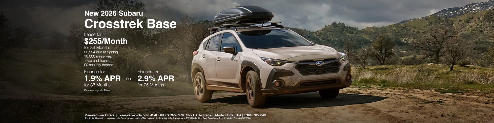 New 2026 Crosstrek Offer