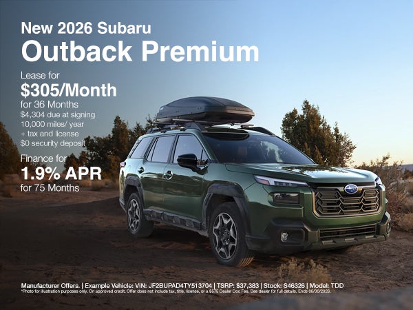 New 2026 Outback Offer
